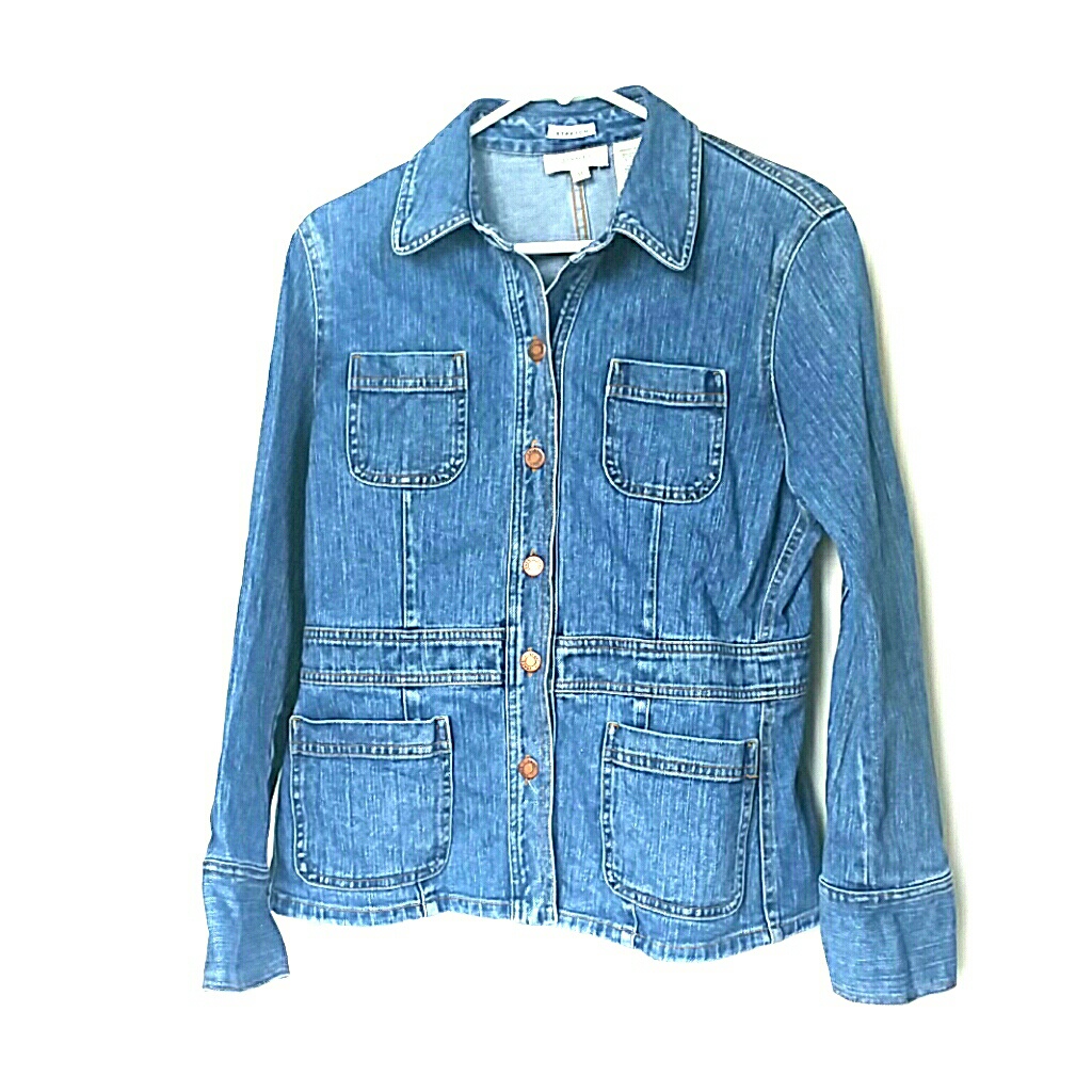 Jones New York Blue Denim Jacket Women's Size M